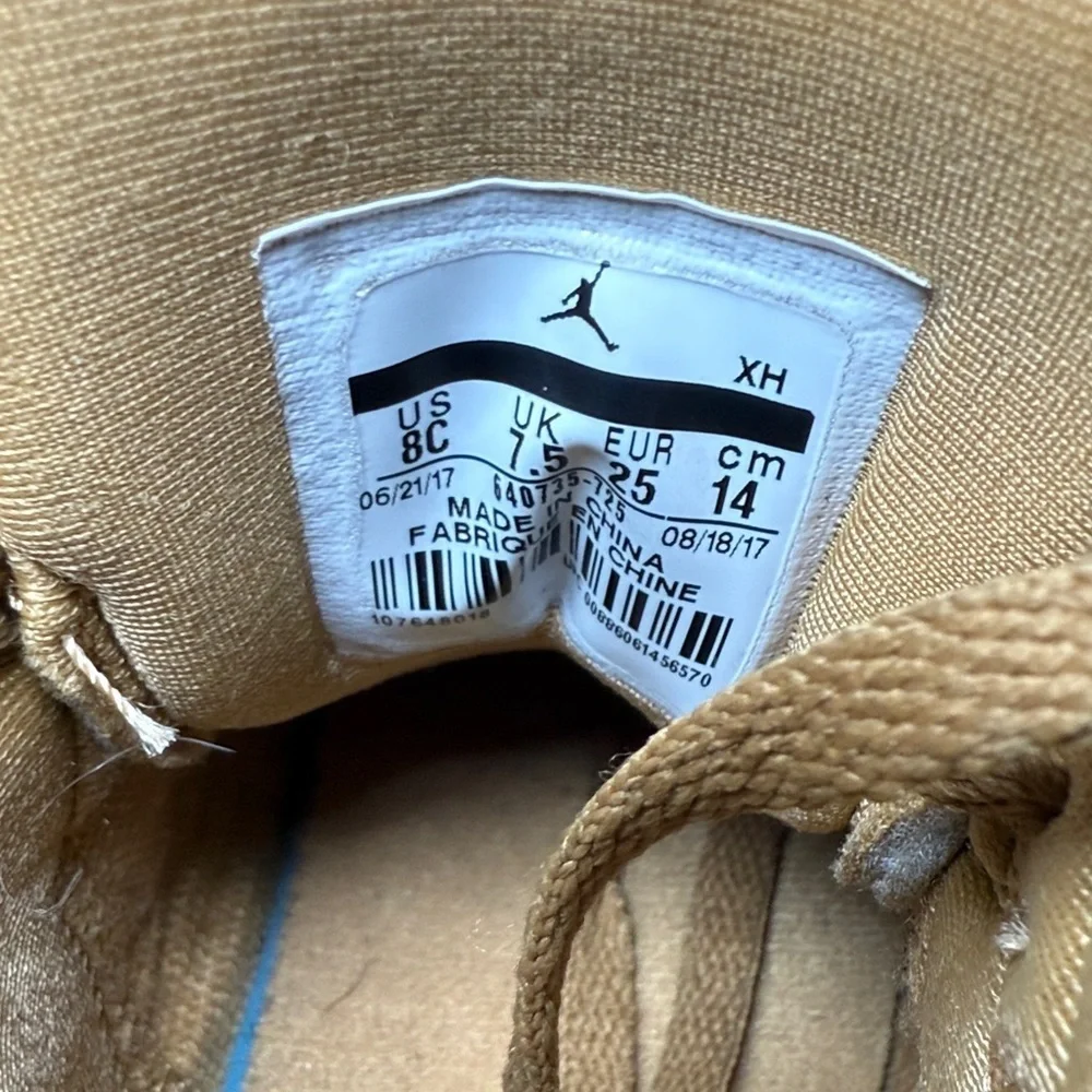 Nike RARE Air Jordan 1 Retro Mid BT Wheat Toddler Shoes Size 8C & 12